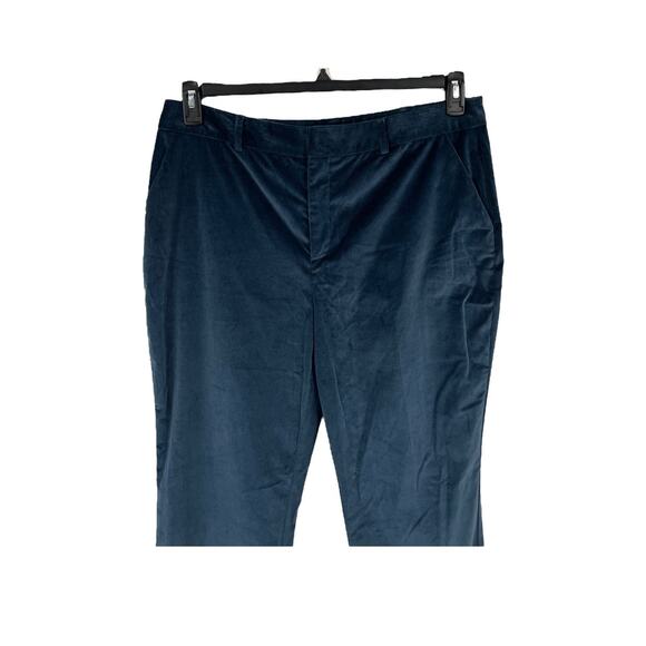 Cinq a Sept Kerry Chenille velvet straight pants blue size 16 - Picture 3 of 8